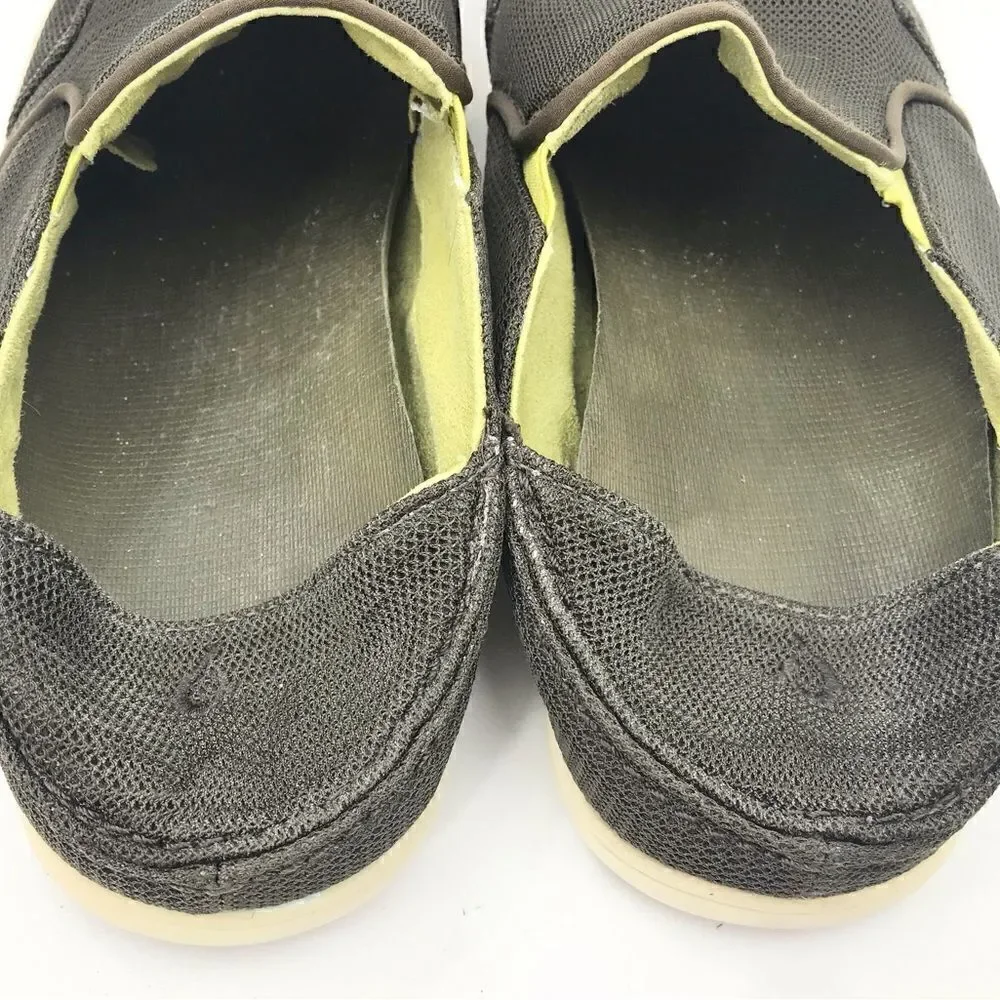 Olukai NOHEA Mesh Men’s Breathable Slip On Brown Green Loafer Boat Shoes
